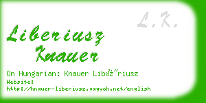 liberiusz knauer business card